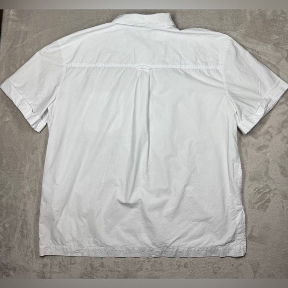Madewell Women’s White Signature Poplin Short-Sleeve Button-Down Shirt Large - Picture 11 of 16